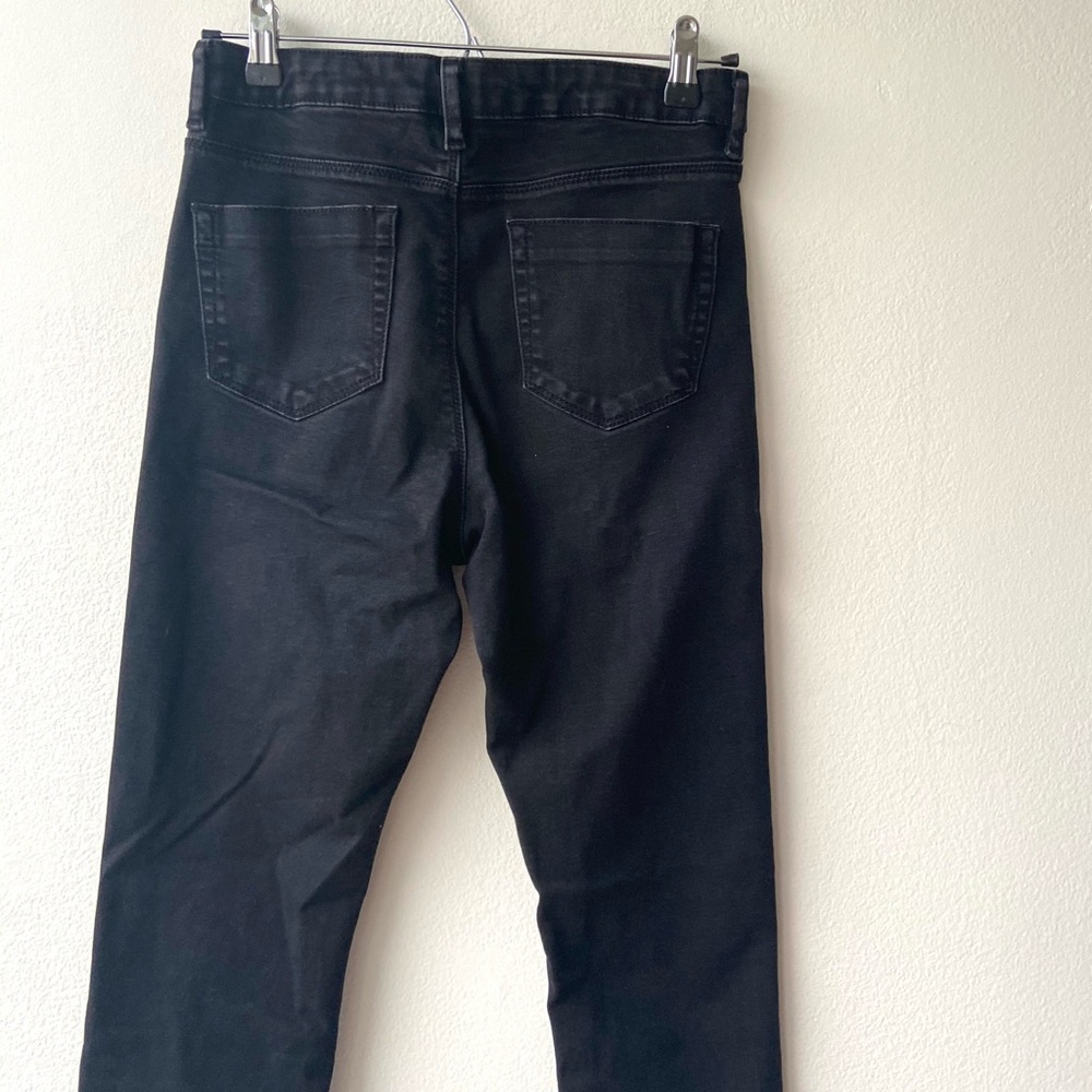 ASOS High Rise Ridley Skinny Jeans In Washed Black - Picture 7 of 9